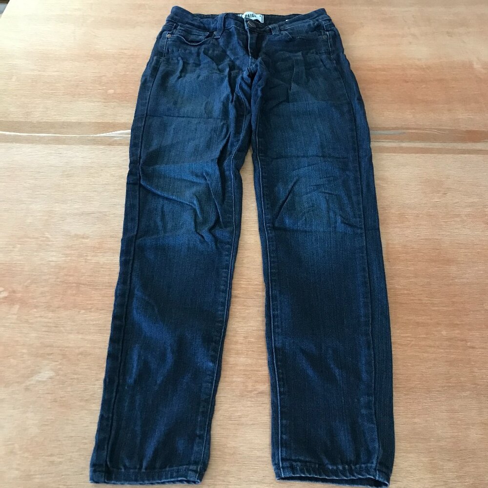 Paige Verdugo Ankle Jeans Women 25 Blue Low Rise Dark Wash Stretch Preppy 18879